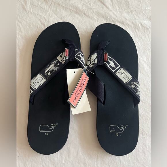 Vineyard Vines Flip Flop Sandals Size 10 Vintage NWT - Picture 5 of 7